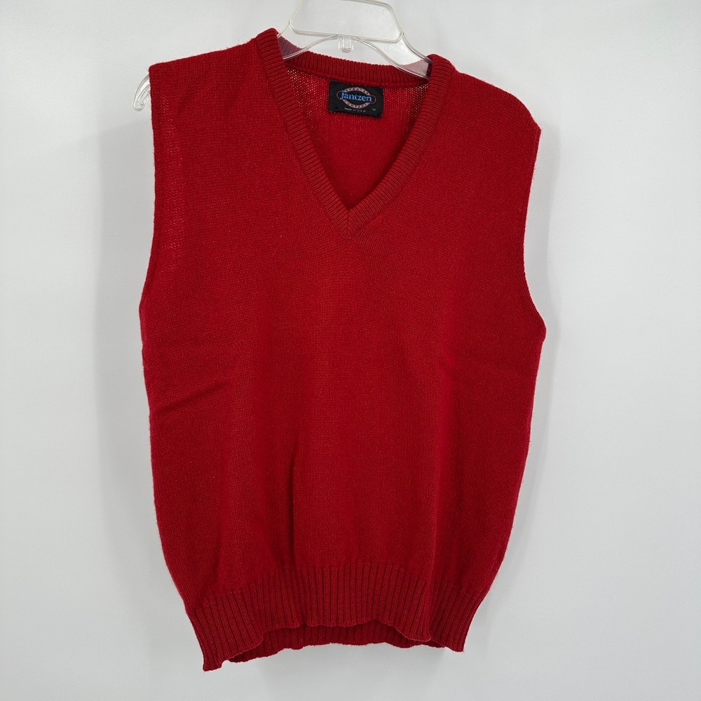 Jantzen Mens Vintage Preppy Sweater Vest Size M Ivy League Collegiate Americana